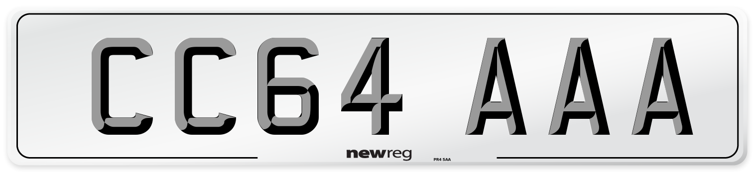 CC64 AAA Number Plate from New Reg